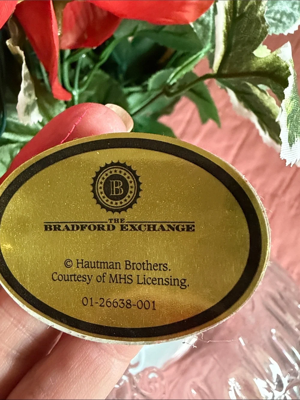 The Bradford Exchange Red and Coral Faux Rose Posy in Decorative Light Up Vase